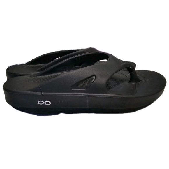 Oofos Original Black Recovery Comfort Flip Flop Sandals Womens Siz 7 Mens Size 9 - Picture 5 of 6